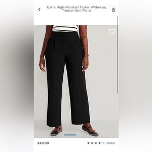 Old Navy Women’s NWT XL extra high rise Taylor wide leg trouser